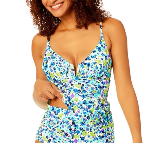 Anne Cole Women’s Tankini Swim Top Size Small - Picture 1 of 11